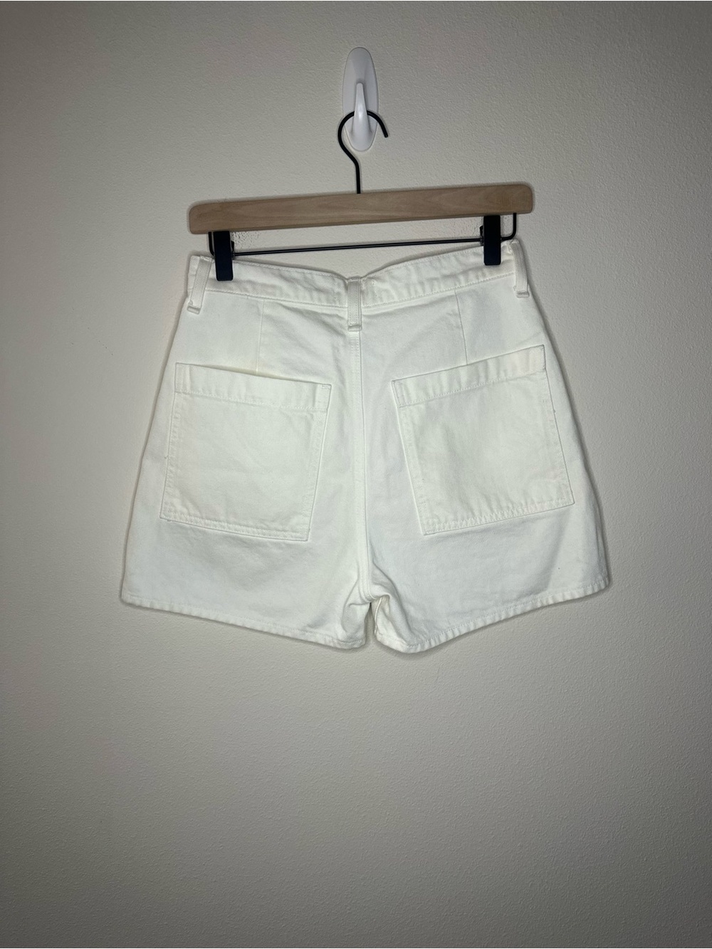 ASKK NY VIRGINIA SHORT IN IVORY size 24 like new designer 100% cotton denim - Picture 11 of 11